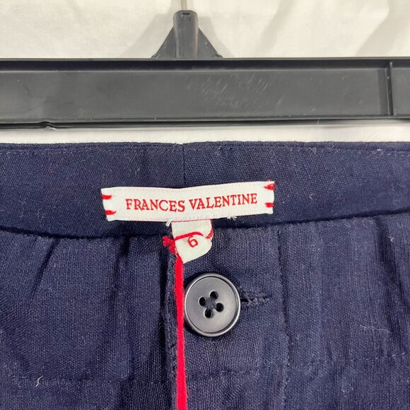 NEW Frances Valentine Navy & Red Floral Embroidered Pants - Women's Size 6 - Picture 3 of 8